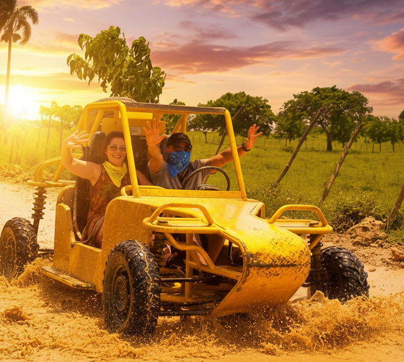 Off-road Dune Buggy adventure in Punta Cana - Mud and fun excursion - Taxi Boat Punta Cana