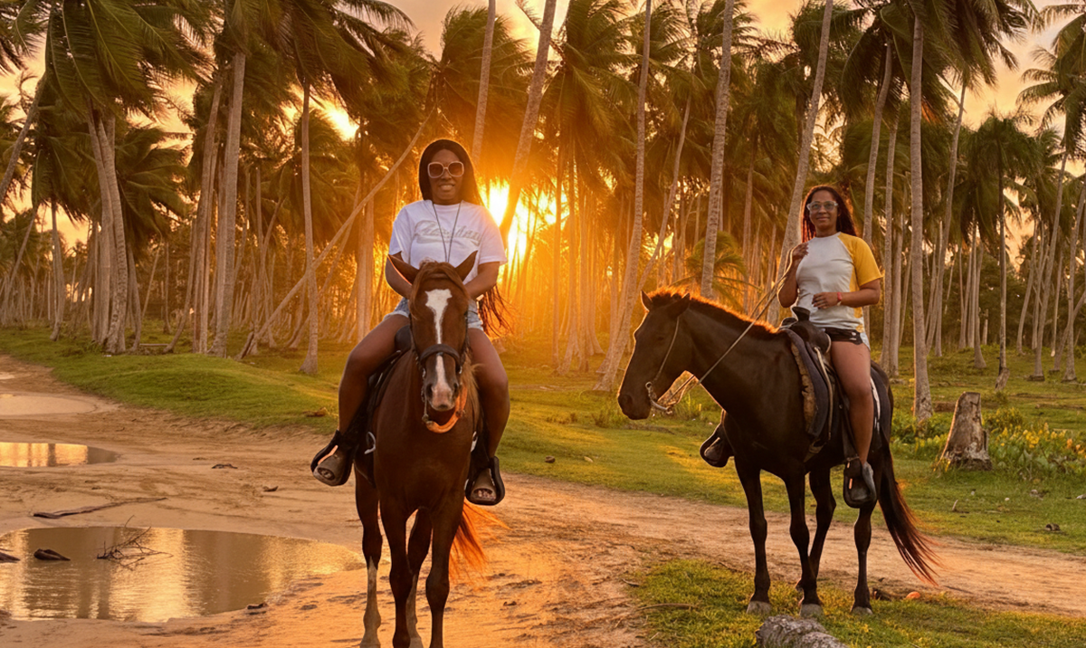 Horseback riding on the beach in Punta Cana - Scenic coastal tour - Taxi Boat Punta Cana